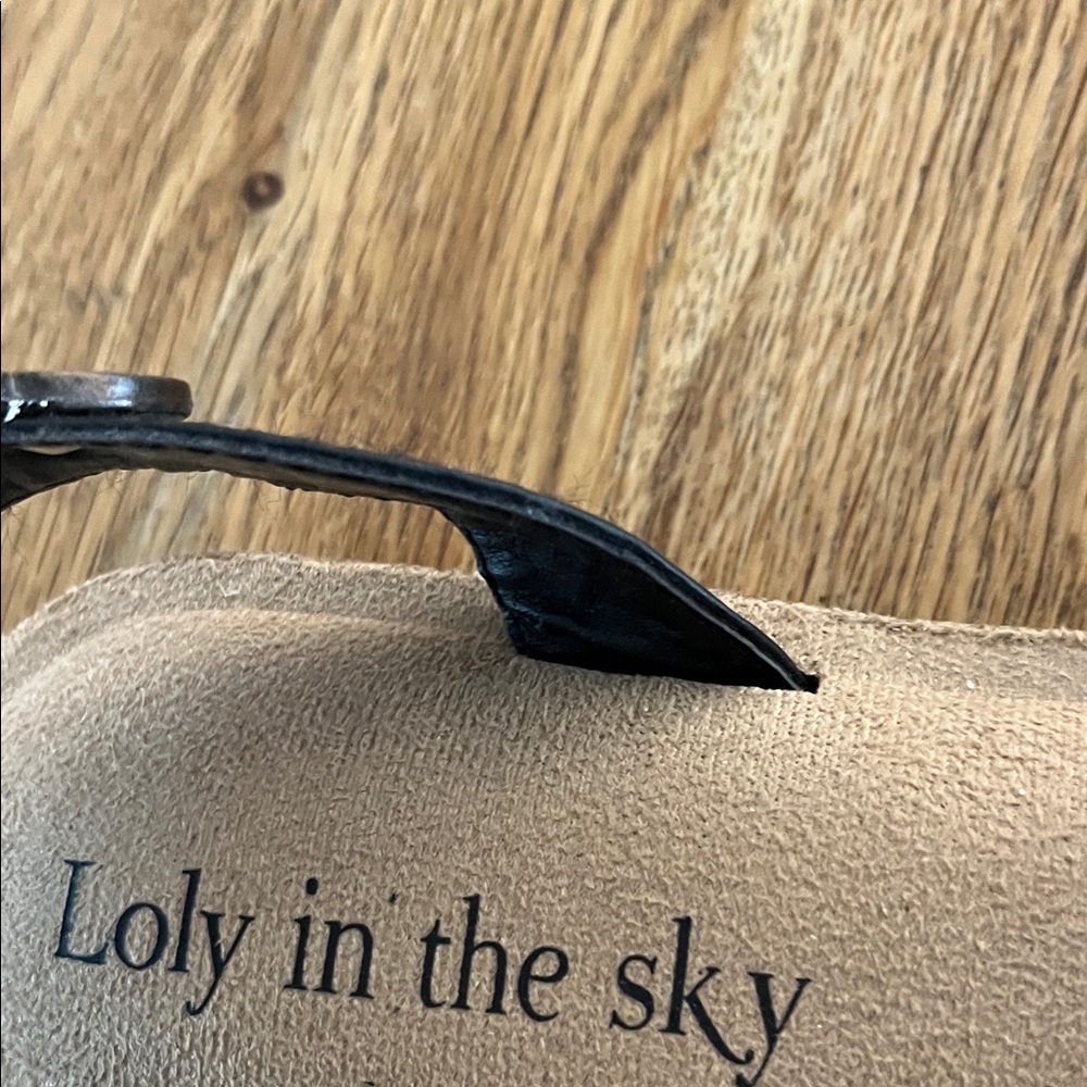 Loly in the Sky Yellow & Black Hello Sunshine Sandals - Picture 3 of 6
